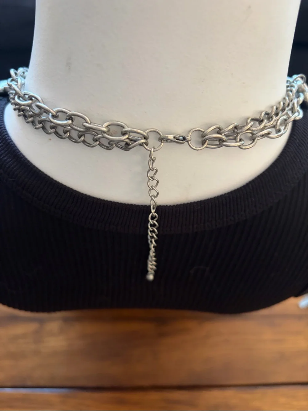 Vintage Inspired Silver Angel Heart Charm Necklace